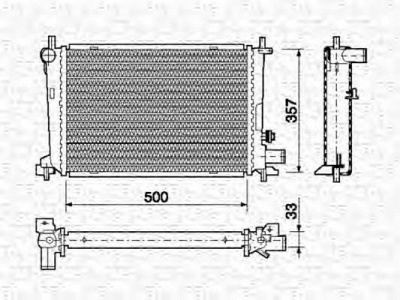MAGNETI MARELLI 350213725000 -  Радиатор, охлаждение двигателя